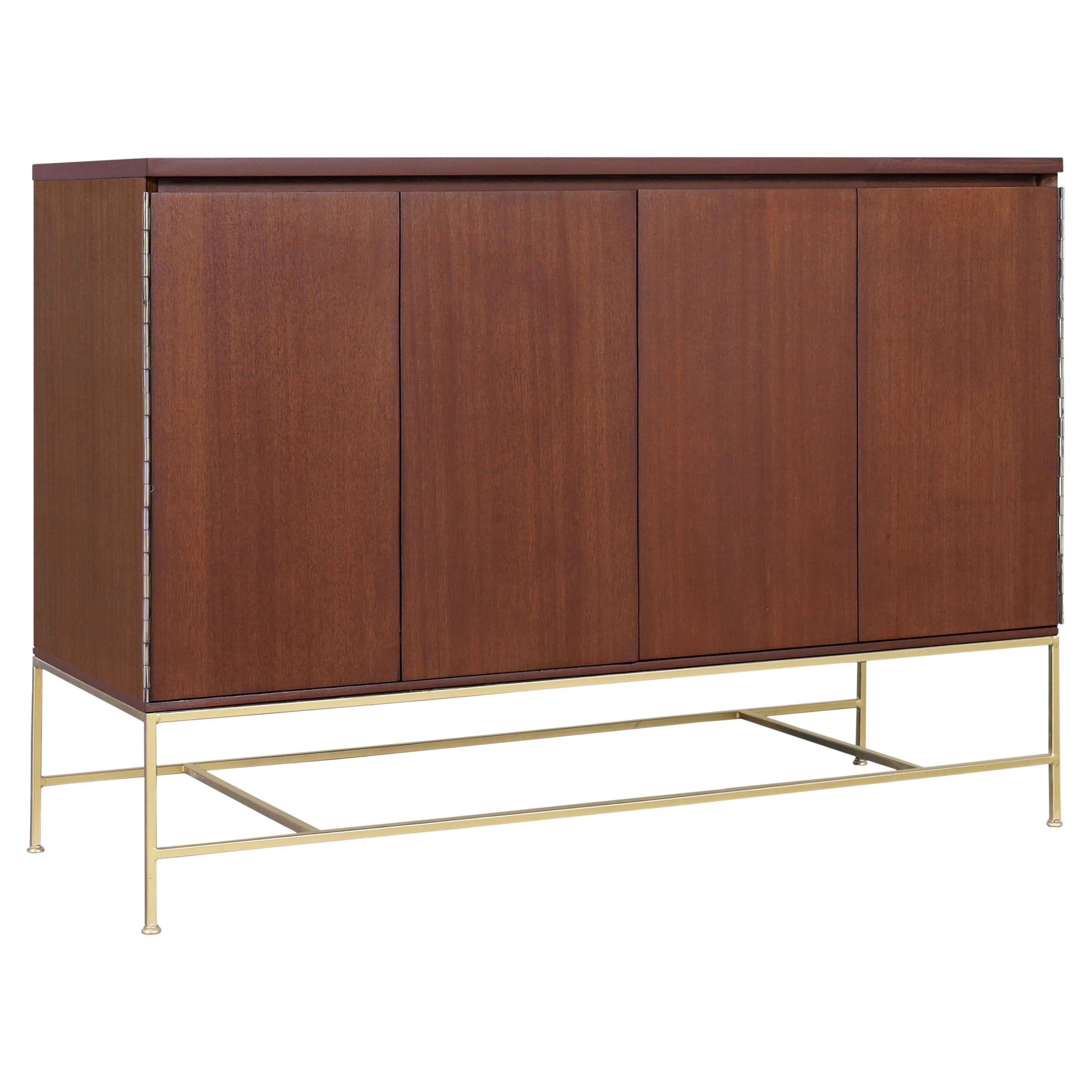 Vintage "Irwin Collection" Mahogany and Brass Credenza by Paul McCobb For Sale