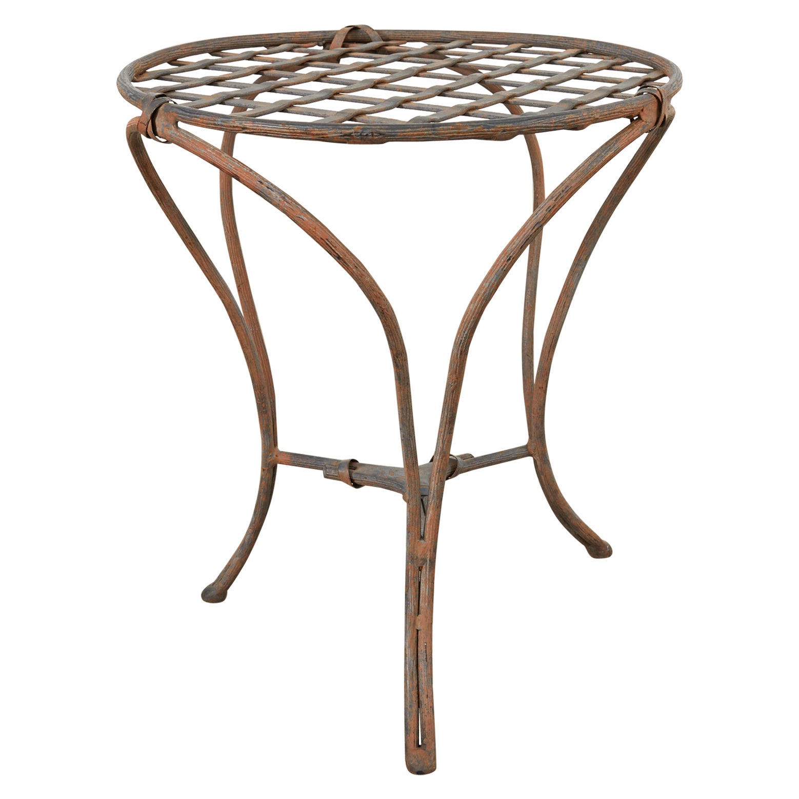 Rose Tarlow Style Twig Iron Garden Drinks Table For Sale