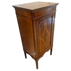 Superb Quality Antique Edwardian Mahogany Inlaid Side Cabinet 