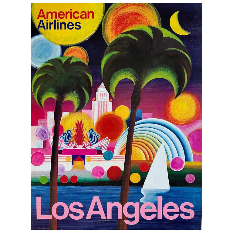 Original Vintage Poster ST. LOUIS - AMERICAN AIRLINES – CHICAGO