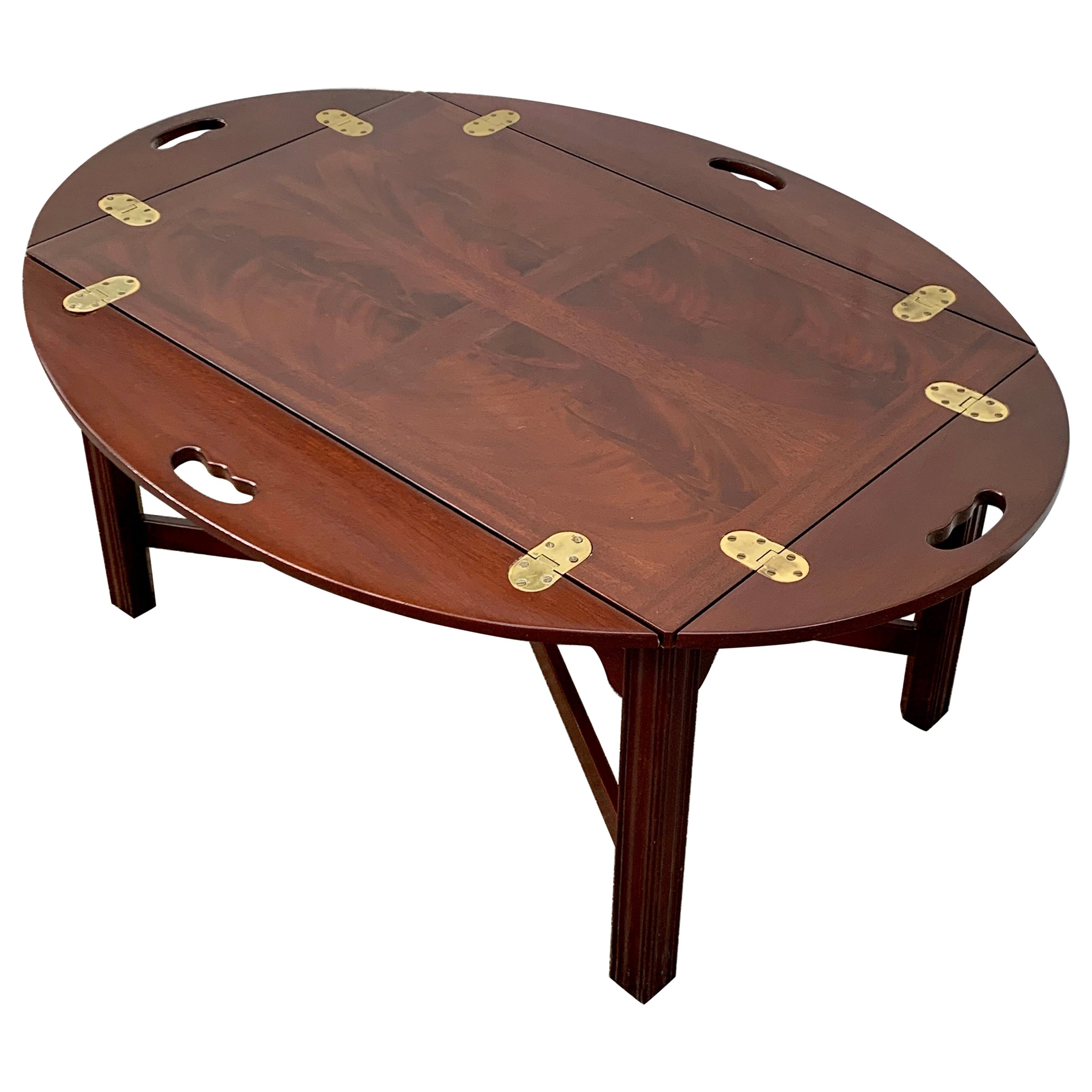 Drexel Heritage Chippendale Carved Mahogany Butler’s Coffee Table