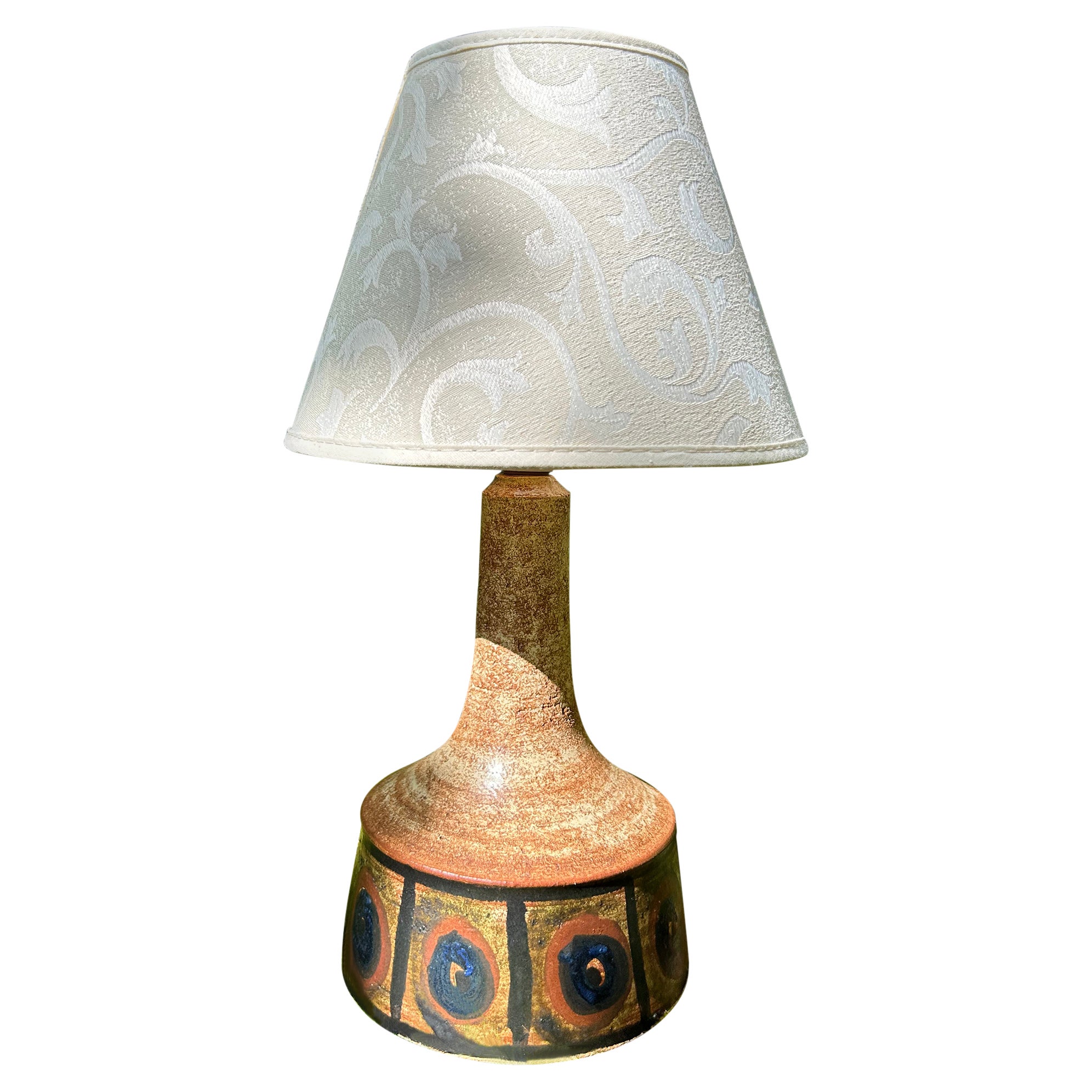 Dänische Keramik-Tischlampe von Axella