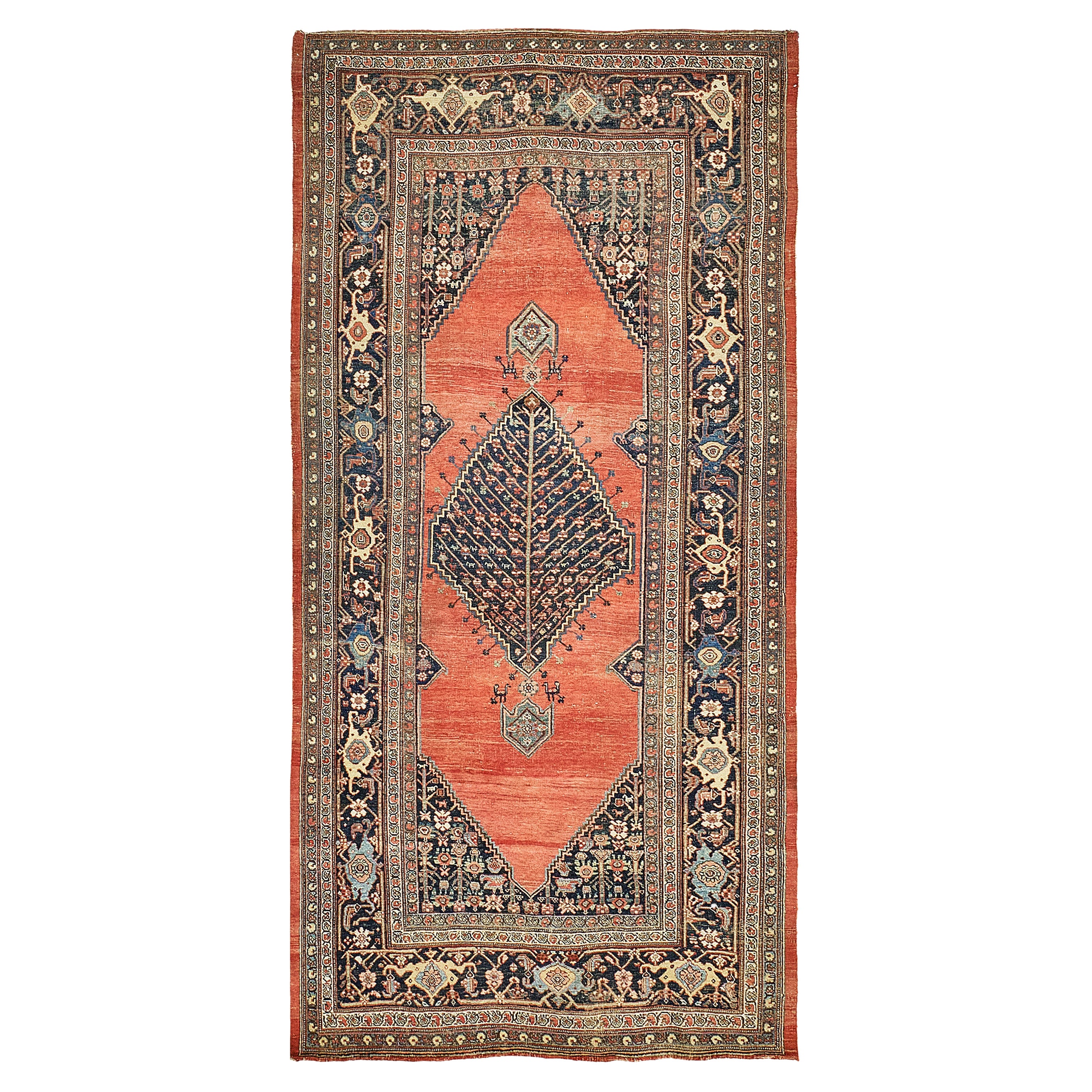 Tapis de couloir persan ancien Bidjar 26812