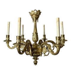 Antique French Bronze Louis 14th Chandelier, circa 1880