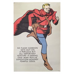Vintage Large Flash Gordon Poster 