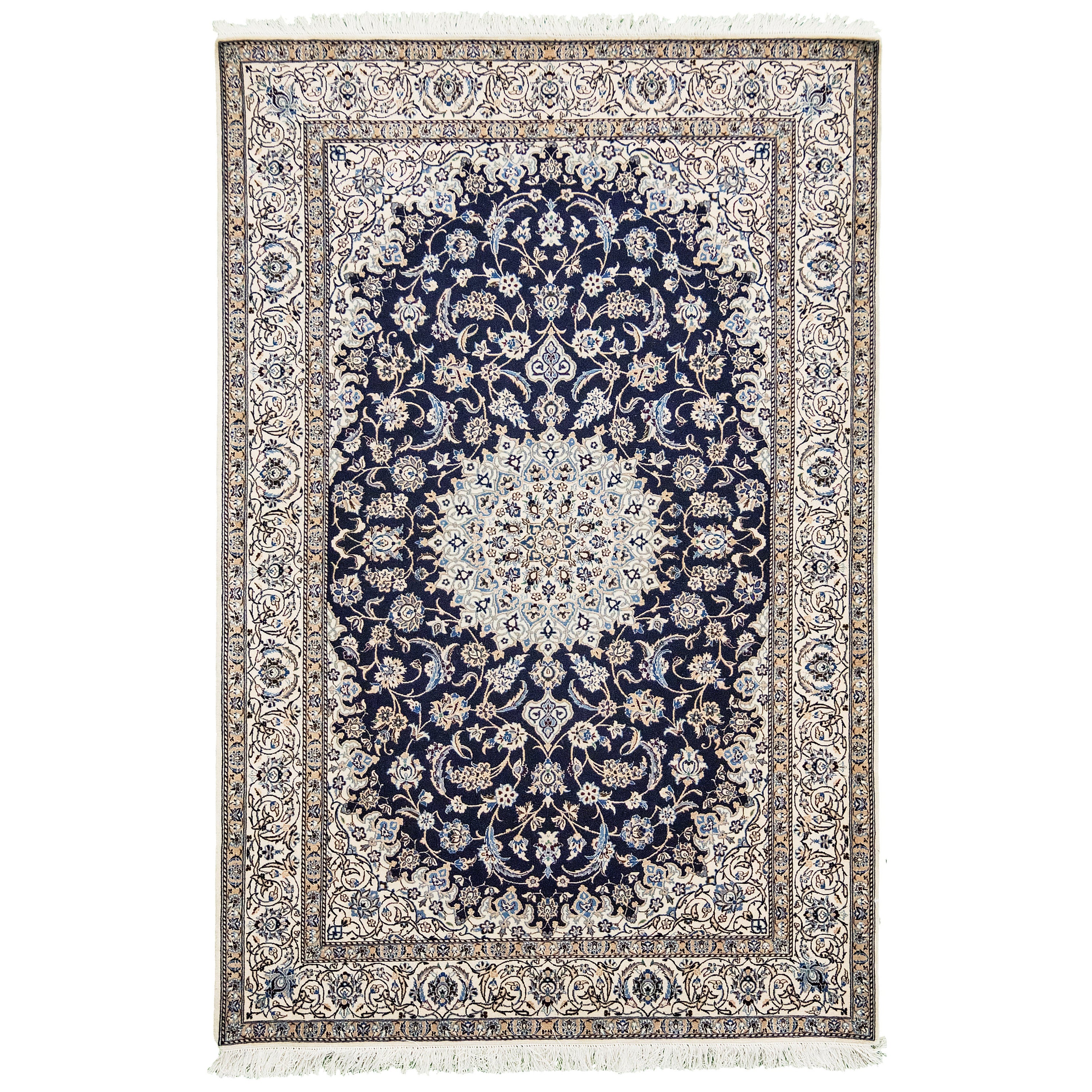 Vintage Persian Nain 53725 For Sale