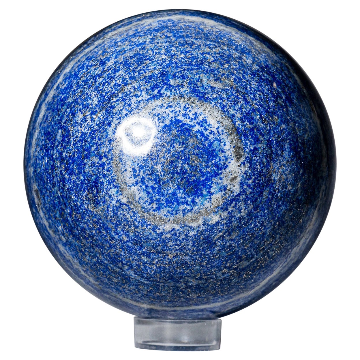 Polished Lapis Lazuli Sphere from Afghanistan (4", 5.2 lbs) For Sale