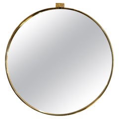 Sergio Mazza Italian 1960's Brass Strap Mirror