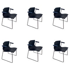 Set of 6 Handkerchief Armchairs  Designed by Massimo Vignelli for Knoll Studio