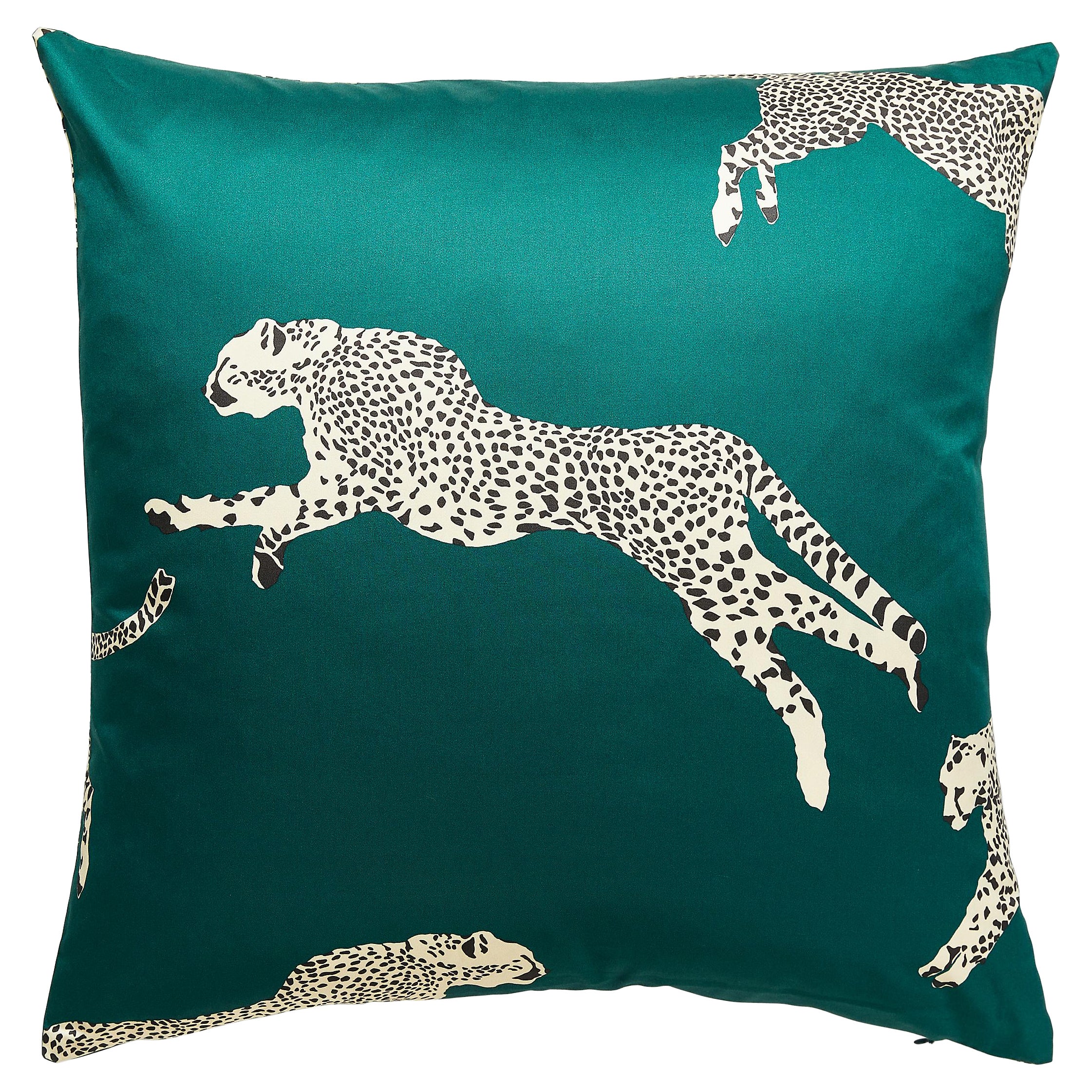 Leaping Cheetah Pillow For Sale