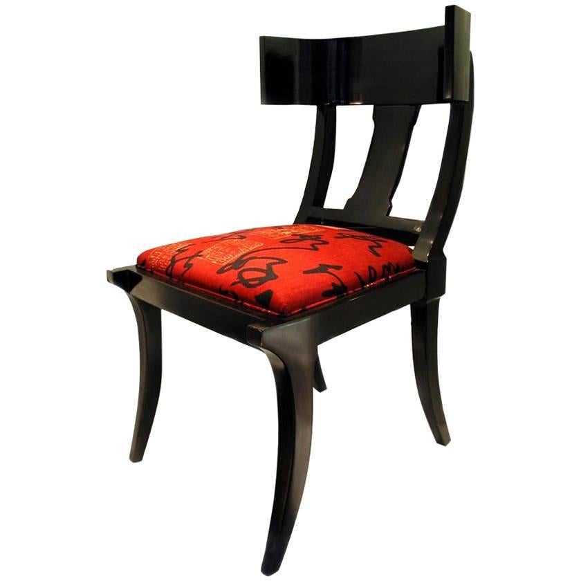 Ebonized Klismos Chairs by Craig Van Den Brulle For Sale