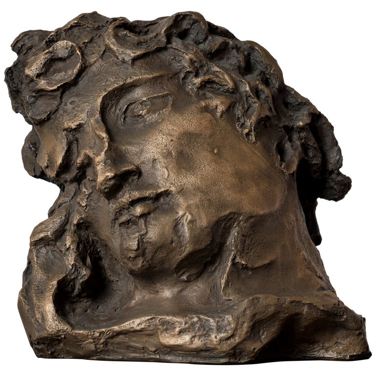 Buste en bronze de jeune homme signé Scultpure - France 1960's En vente sur  1stDibs