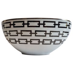 Ginori 1735 Gio Ponti's "Catene" Black Oval Bowl , Italy, 2021