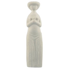 Stig Lindberg for Gustavsberg. Porcelain sculpture. "Large Eve", Parian 3 series