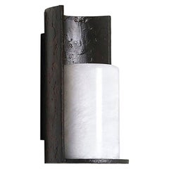 Contemporary Patinated Bronze with Alabaster Wall Sconce, Thea by Garnier&Linker