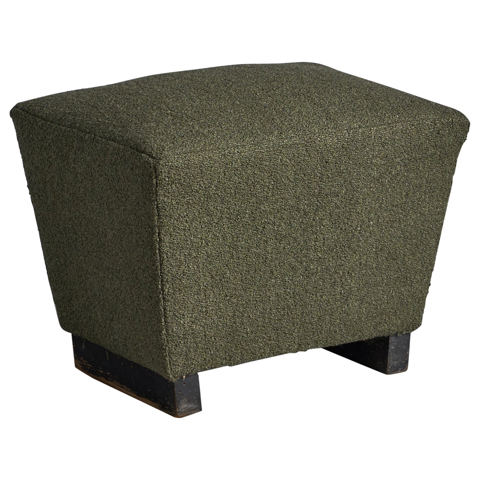 Sgabello di design italiano, Wood, Tessuto, Italia, anni '30