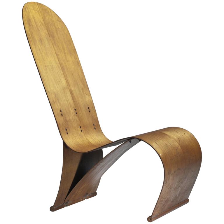 Herbert Von Thaden Bent Plywood Lounge Chair Usa 1940s For At Herbert Von Thaden Bent Plywood Lounge Chair Usa 1940s For