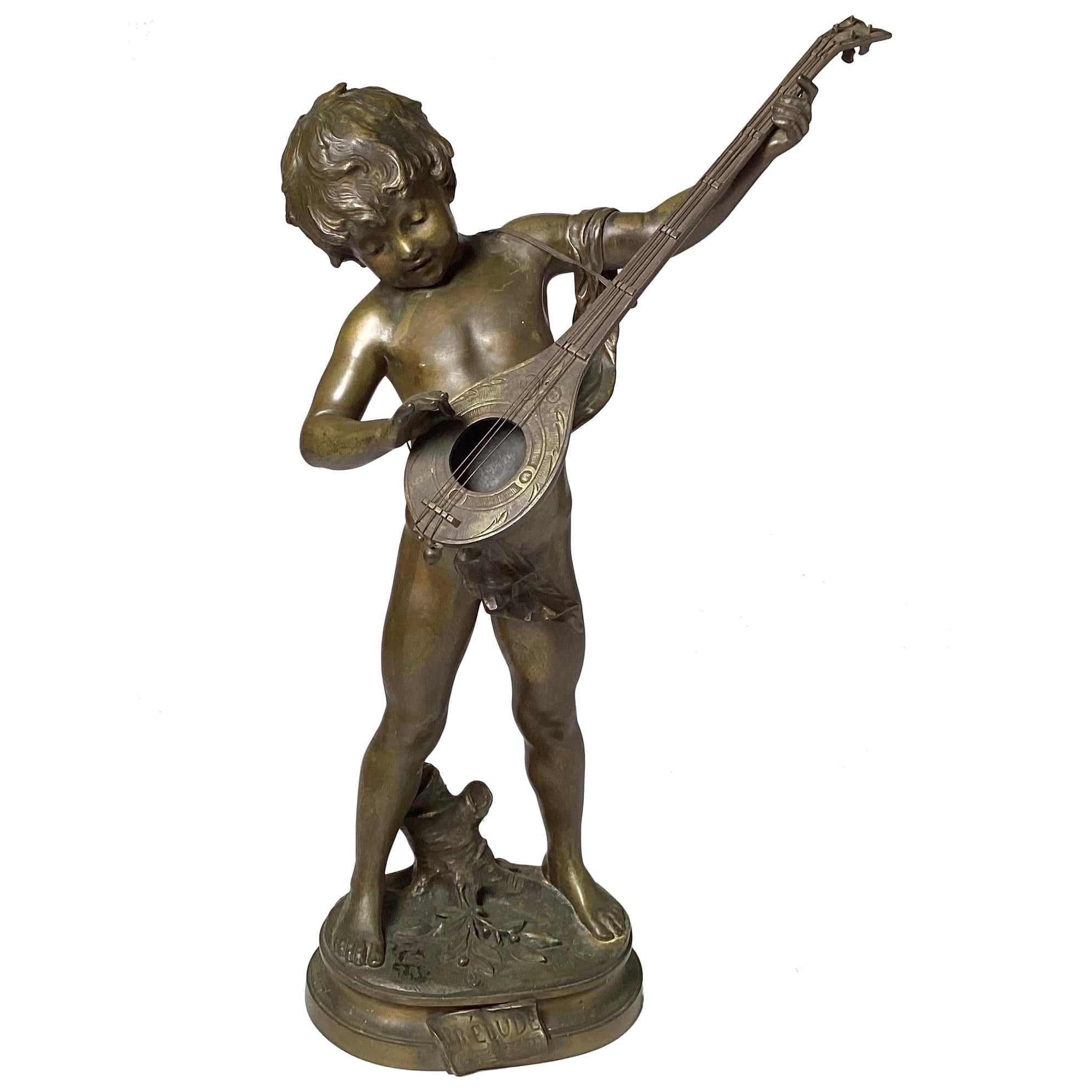 An Antique French Bronze signed  Auguste Moreau, Late 19th Century For Sale
