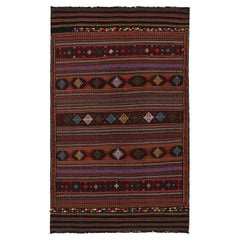 Retro Baluch Tribal Kilim with Colorful Geometric Patterns, from Rug & Kilim