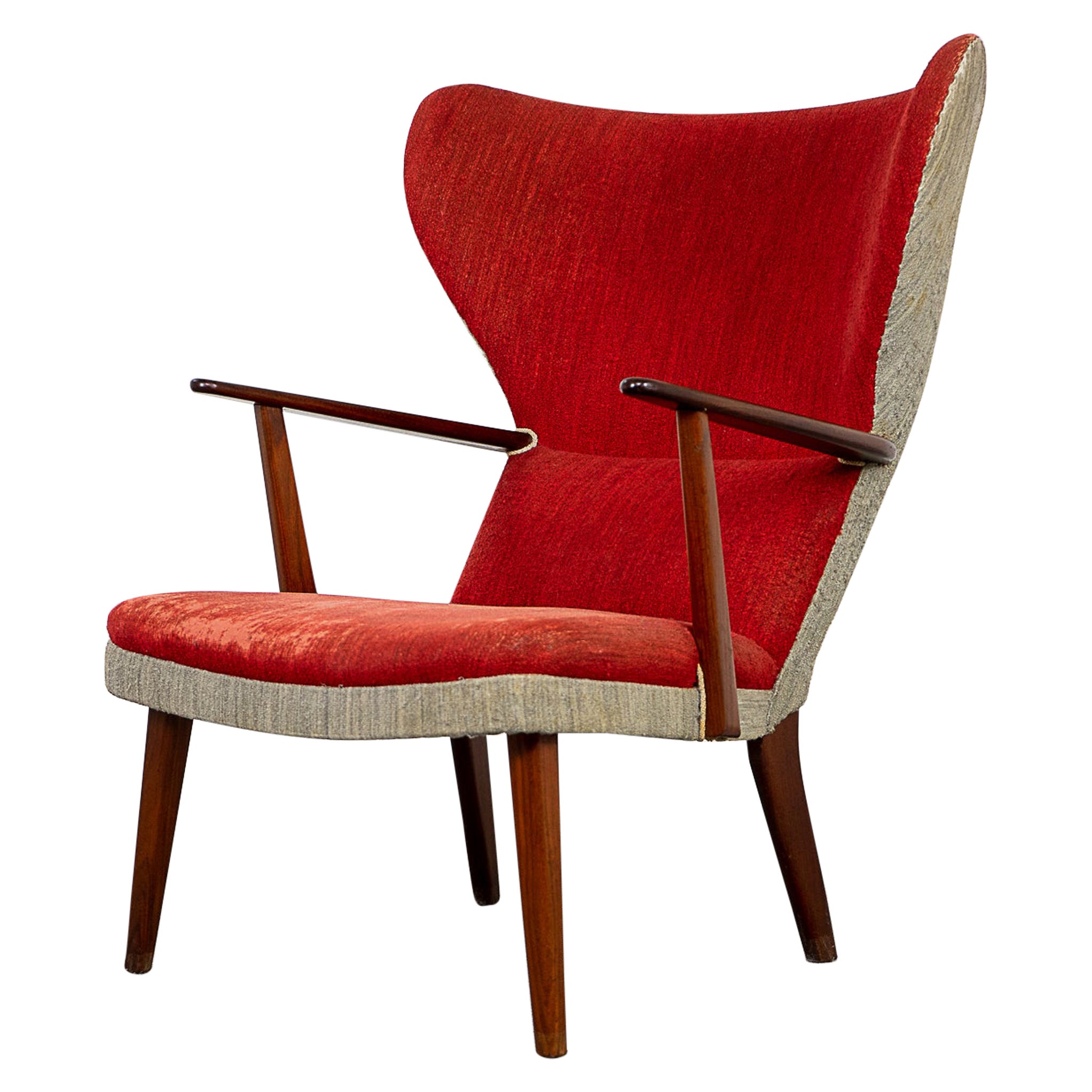 Danish Modern Teak Lounge Chair For Sale
