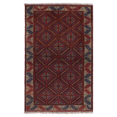 Tapis tribal Baluch vintage rouge à motifs géométriques, de Rug & Kilim