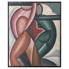 Modernist Painting Signed Pereira, attributed to Irene Rice Pereira