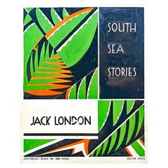 "South Seas Stories", Bold Art Deco Maquette for Jack London Collection, 1920s