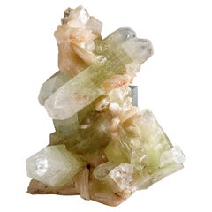 Apophyllite verte et piqûre de pieuvre de Jalgaon, district d'Auralabad, Inde