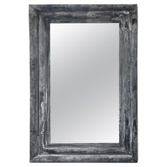 Miroir de sol en zinc antique français du 20e siècle, gris clair - Miroir Lippe