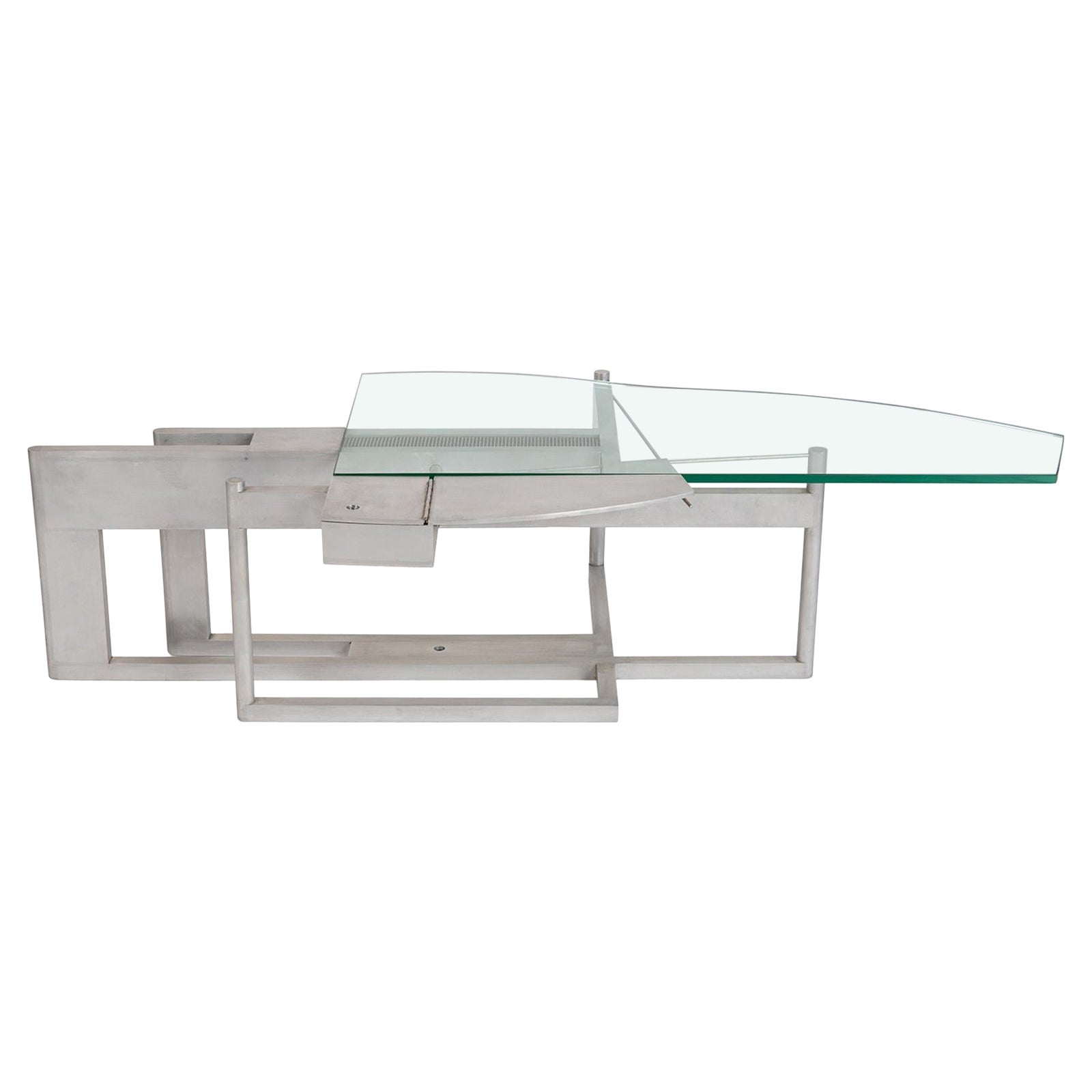 Architectural 1980's Prototype Coffee Table by Robert Whitton For Sale