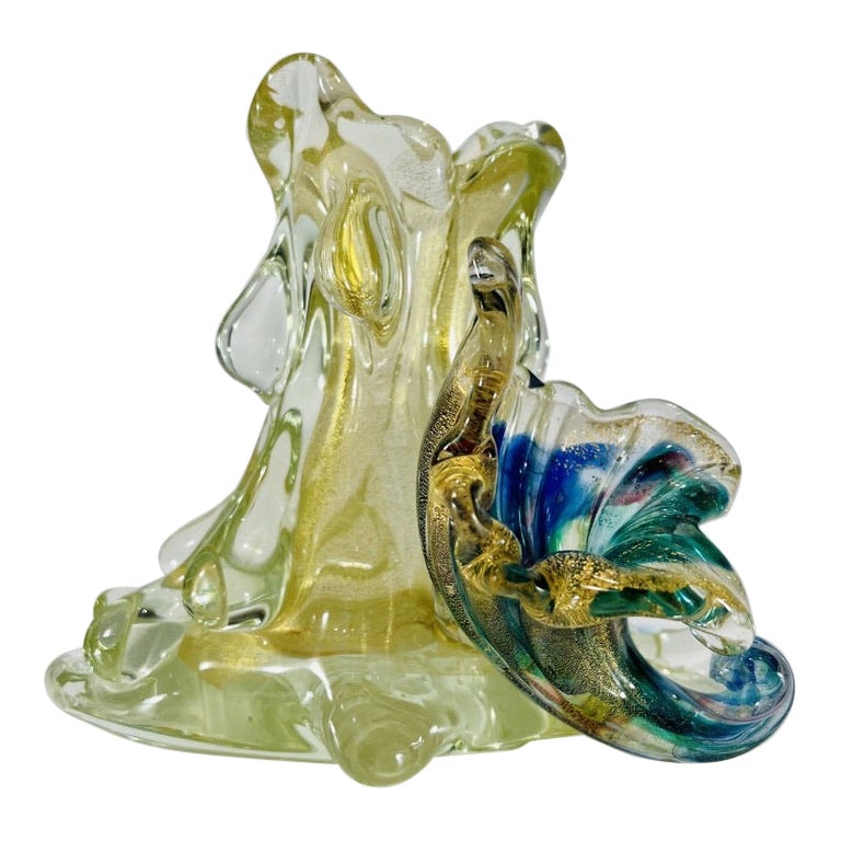 Murano-Vase von Archimede Seguso um 1950 mit Füllhorn. im Angebot