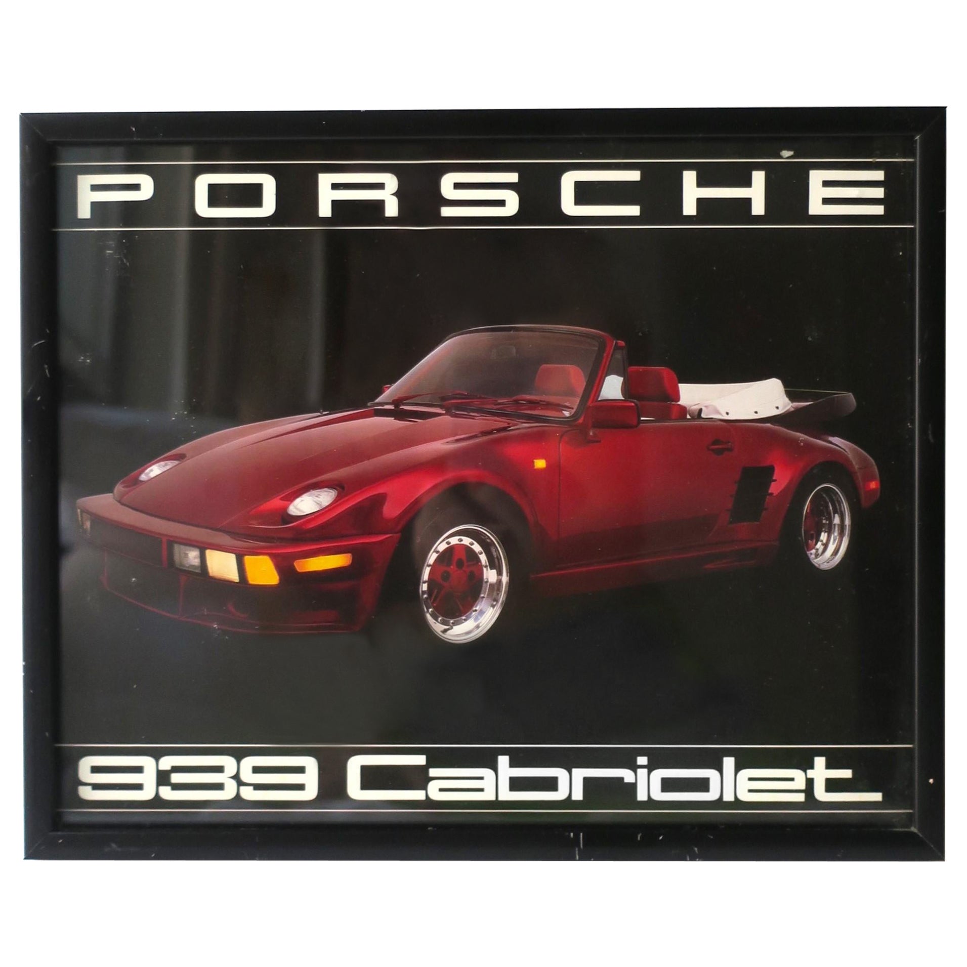 Porsche 939 Cabriolet Wall Art, 1980s For Sale