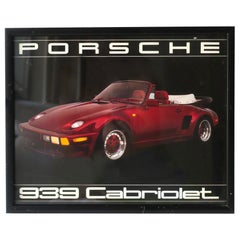 Retro Porsche 939 Cabriolet Wall Art, 1980s