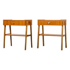 Pair of Teak Danish Mid-Century Modern Bedside Tables