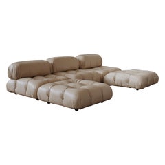 Mario Bellini "Camaleonda" Sofa for B&B Italia, Tan Leather, 1970, Set of 5