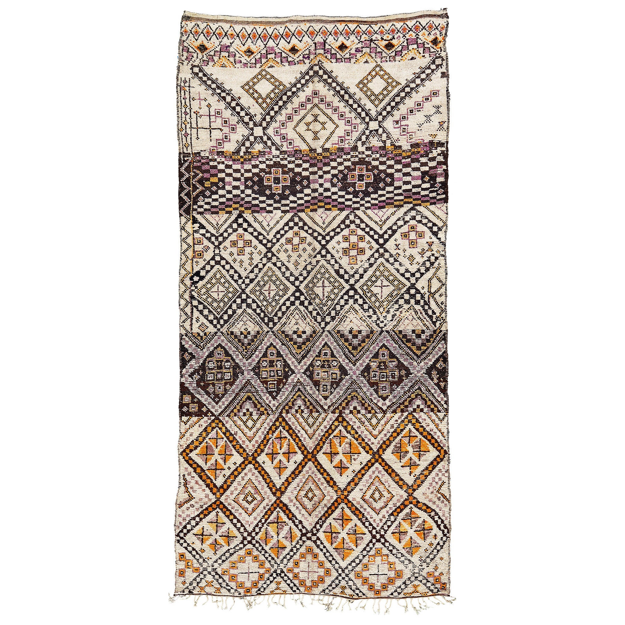 Marokkanischer Stammeskunst-Teppich Azilal Tribe, Vintage im Angebot