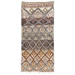 Marokkanischer Stammeskunst-Teppich Azilal Tribe, Vintage