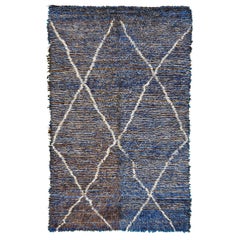 Retro Moroccan Beni Ourain Tribe Rug