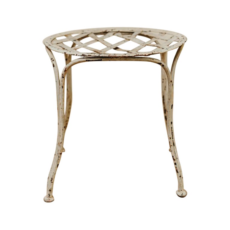 19th century French iron stool  For Sale