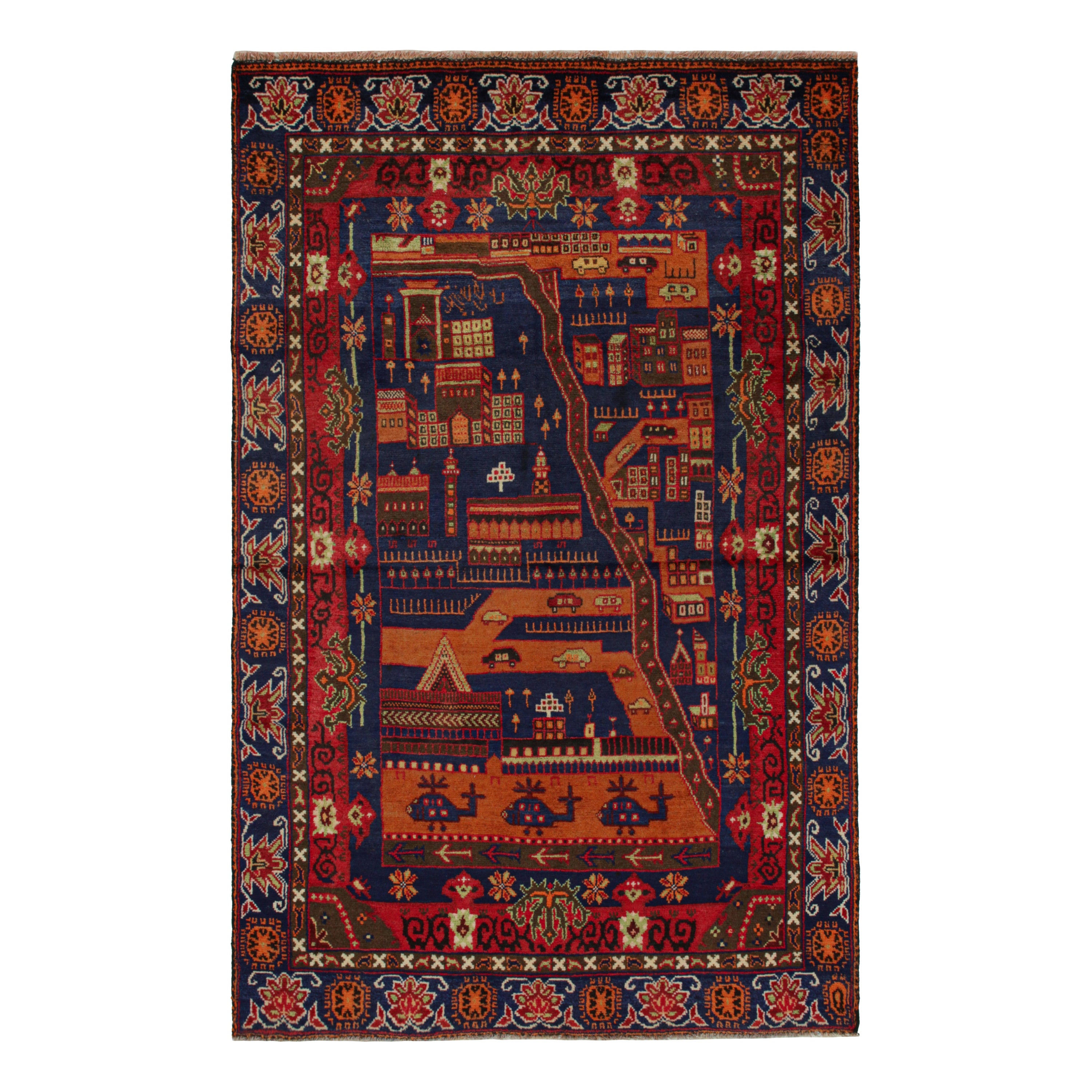 Collectible Vintage Baluch Tribal Rug with Pictorial Patterns, from Rug & Kilim For Sale