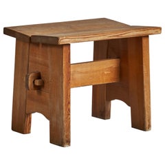 David Rosén, tabouret, pin, Suède, années 1940