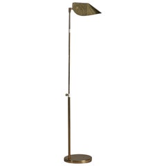 Aneta, Adjustable Floor Lamp, Brass, Sweden, 1980s