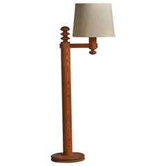 Uno Kristiansson, Lampadaire, Pin, Tissu, Suède, Années 1960