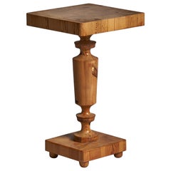 Swedish Designer, Side Table, Pine, Sweden, 1970s