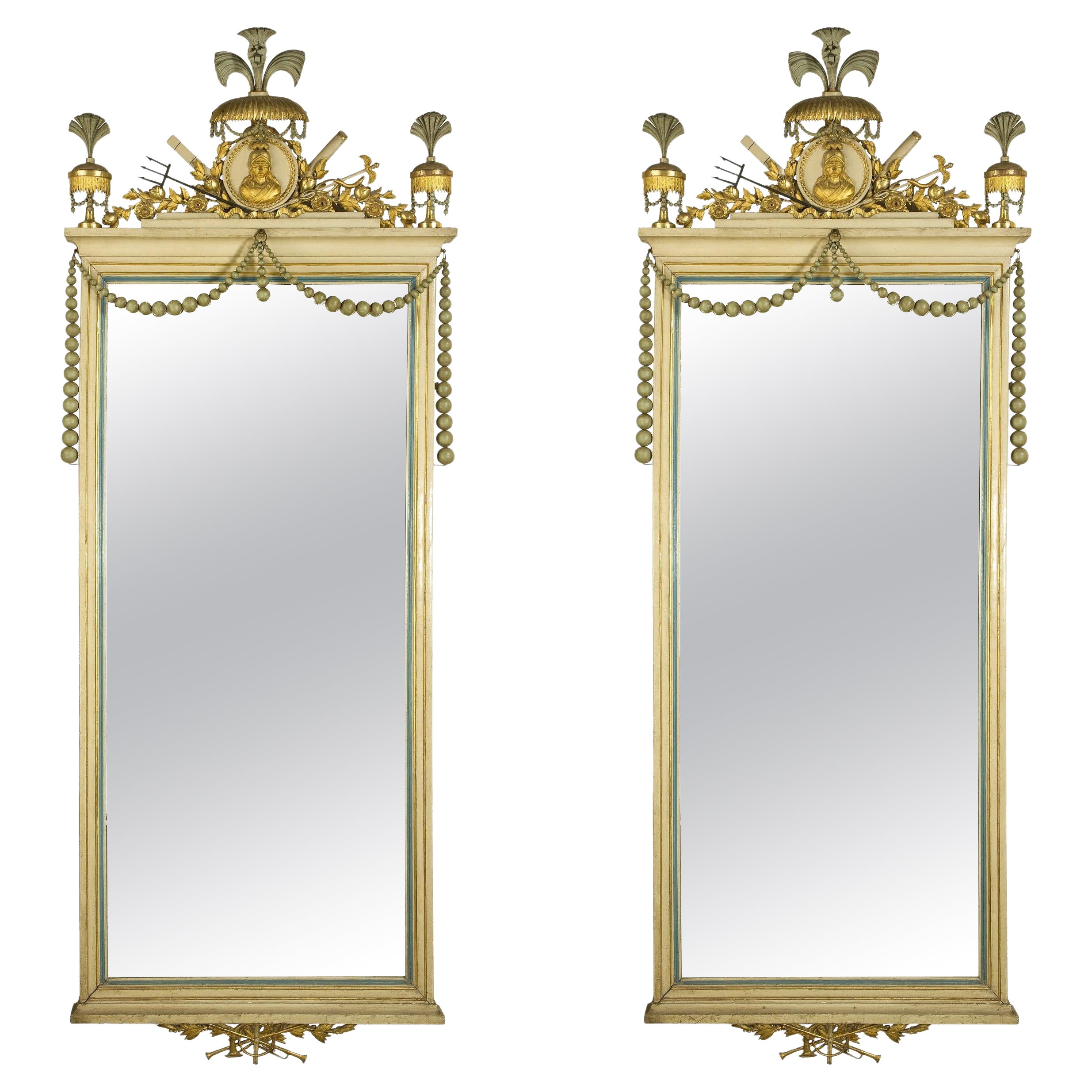 A pair of Majorcan Carlos IV mirrors For Sale