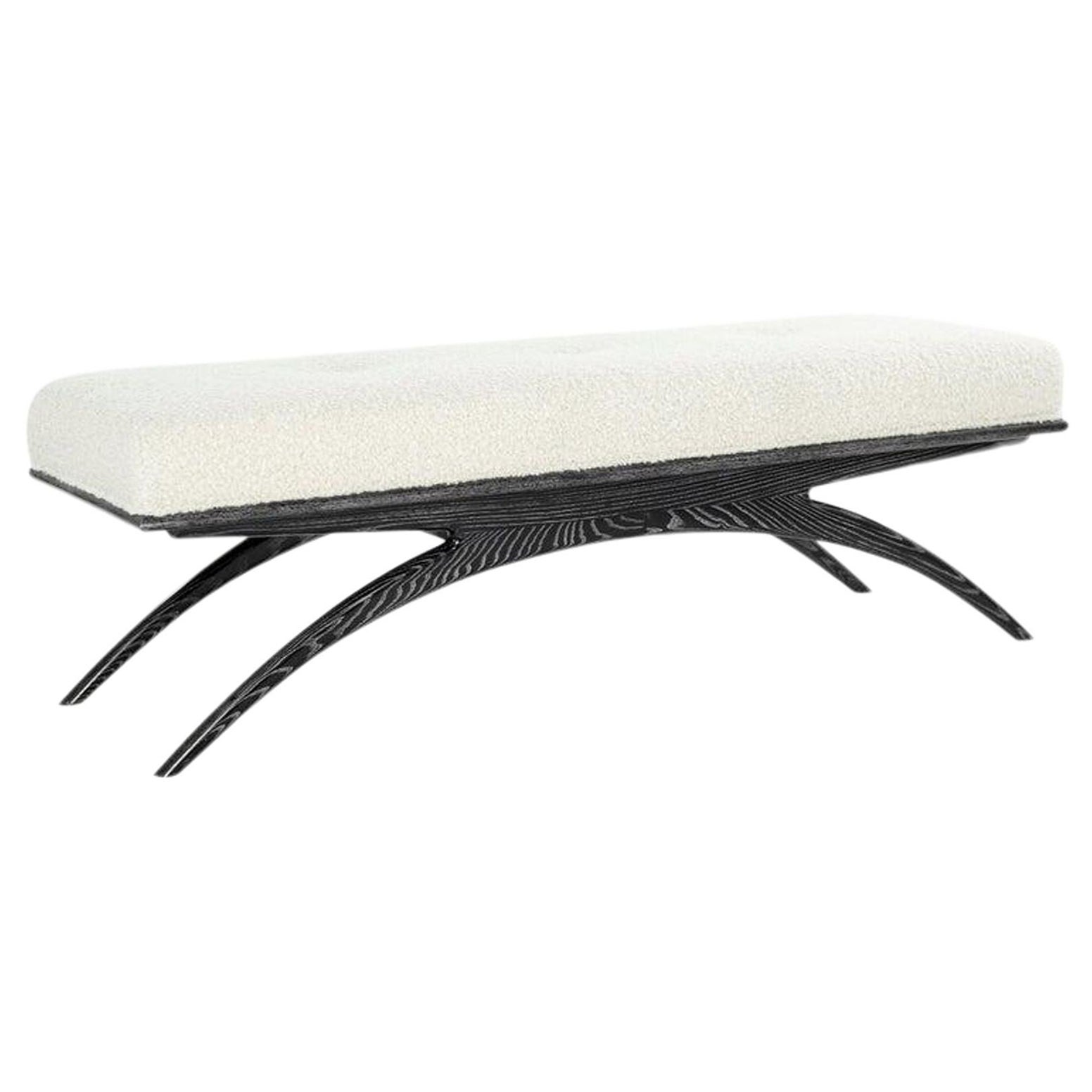 Convex Bench Series 60 in Black Ceruse For Sale