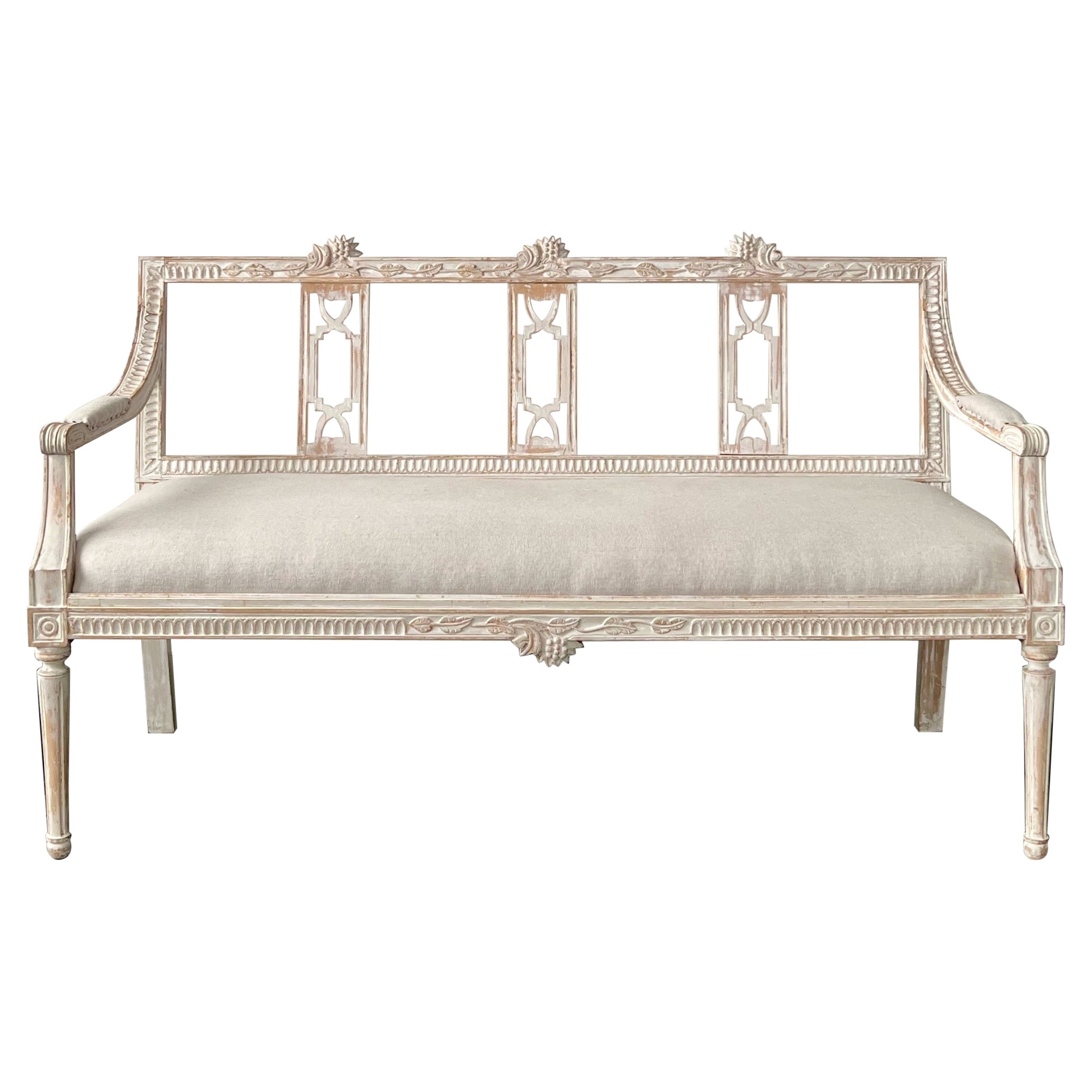 Schwedisches Lindome-Sofa aus der Gustavianischen Periode, um 1800