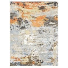 Mehraban Modern Design Bamboo Silk Embossed Rug FR1315