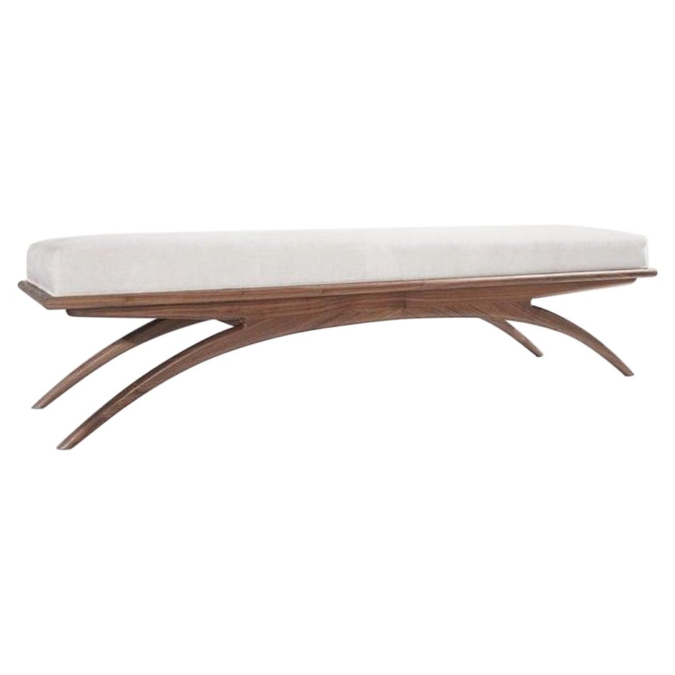 Convex Bench Series 72 in Natural Walnut For Sale
