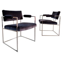 A Pair of 1188 'Thin Line' Armchairs by Milo Baughman